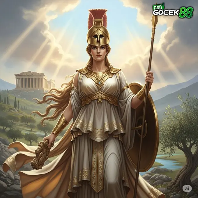 dewi athena bersenjata lengkap